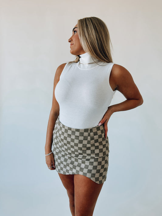 Sleeveless Turtleneck Bodysuit