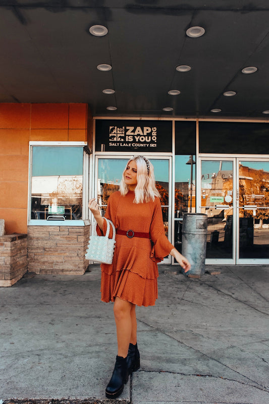 Sweet Sunday Ribbed Dress //Chai