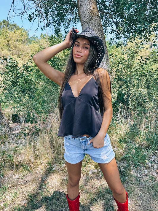 SALE :Charlee Lace up Tank