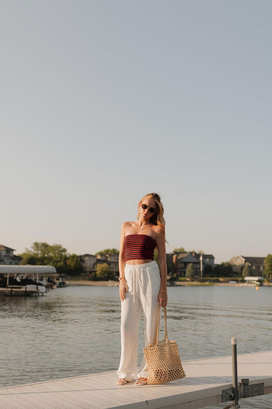 Sailor Striped Tube Top