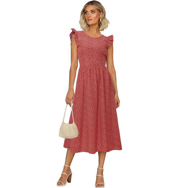 Small floral wood ear dress - Trendha