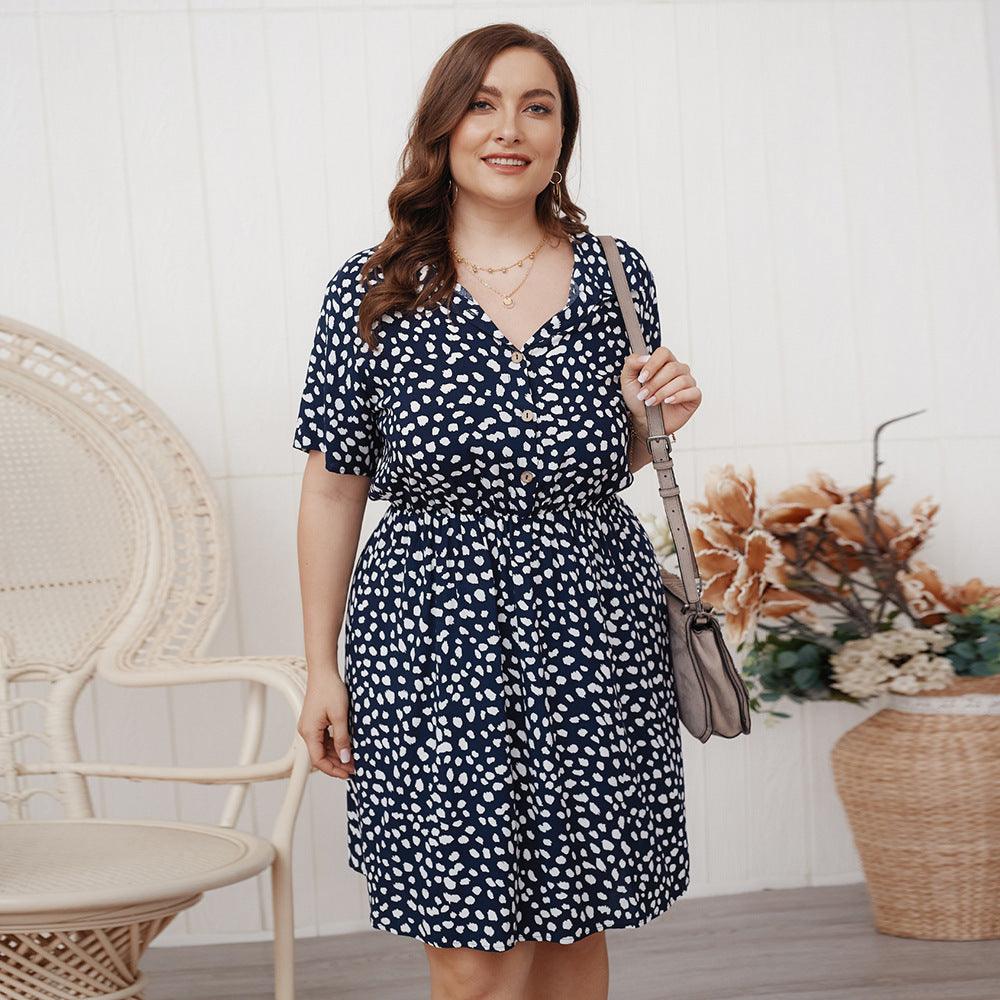 New print relaxed dress - Trendha
