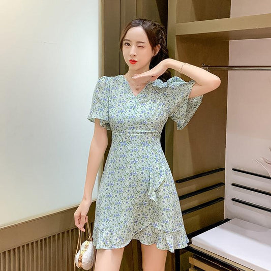 Floral chiffon dress - Trendha