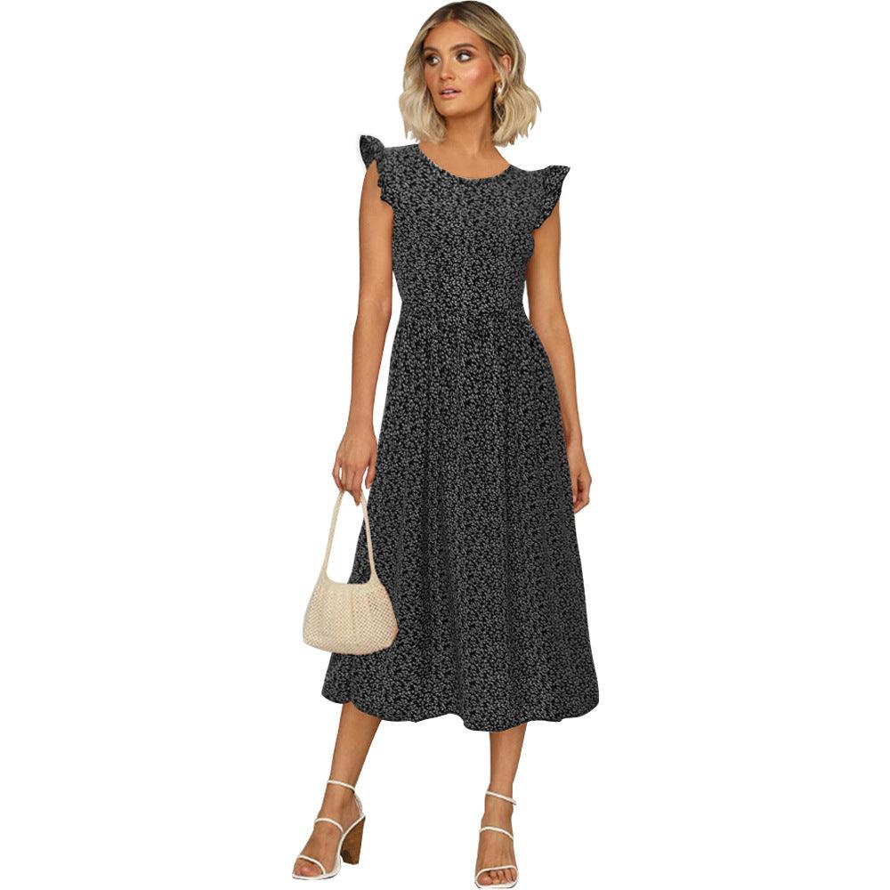 Small floral wood ear dress - Trendha