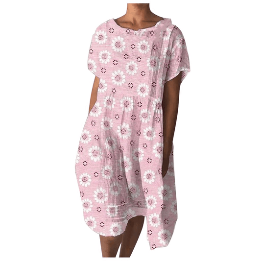 Summer hot sun flower print long dress - Trendha