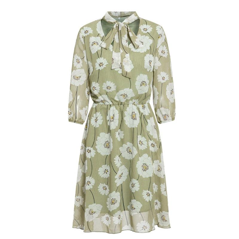 Bow print tie A-line skirt - Trendha