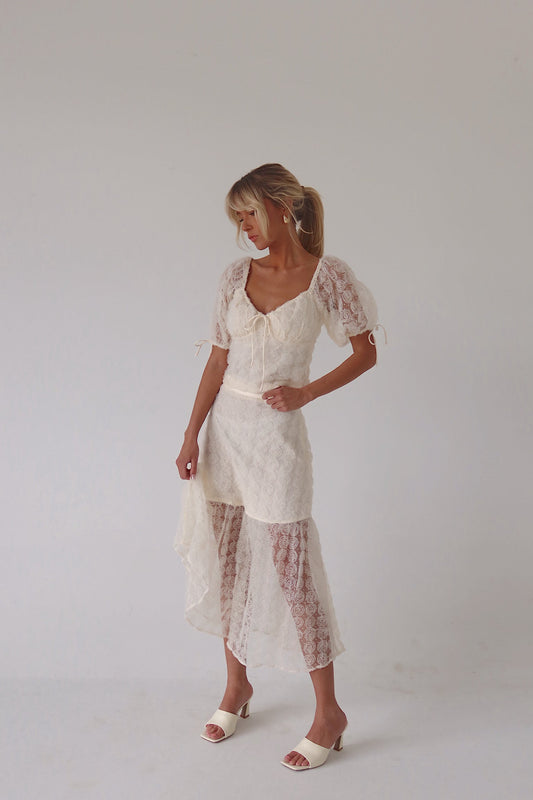 Stella Rose Applique Puff Sleeve Top