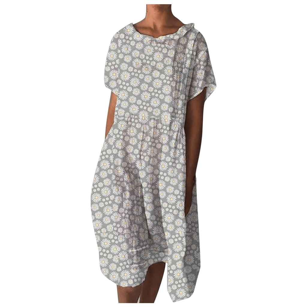 Summer hot sun flower print long dress - Trendha