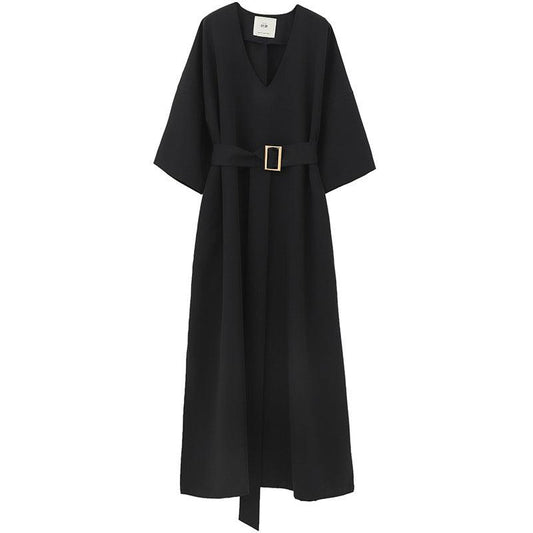 Lace waist mid-length dress - Trendha