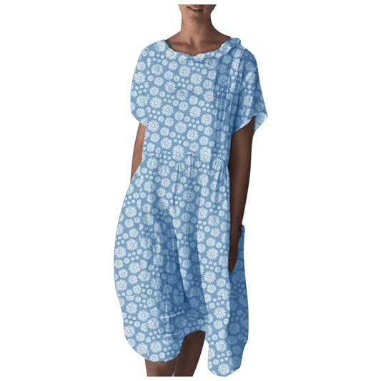 Summer hot sun flower print long dress - Trendha