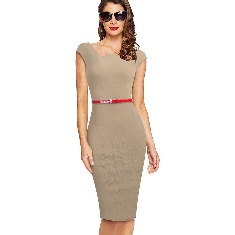 Women's Professional Slim Slimming Pencil Skirt With Belt - Trendha