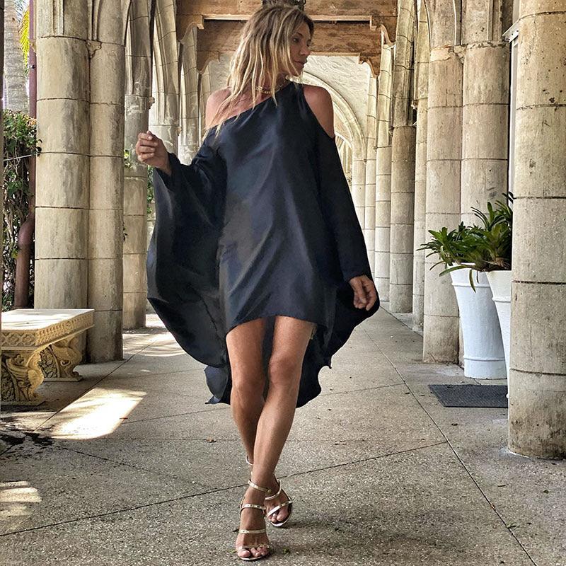 Inclined Shoulder Printing Set Of Head Dress - Trendha