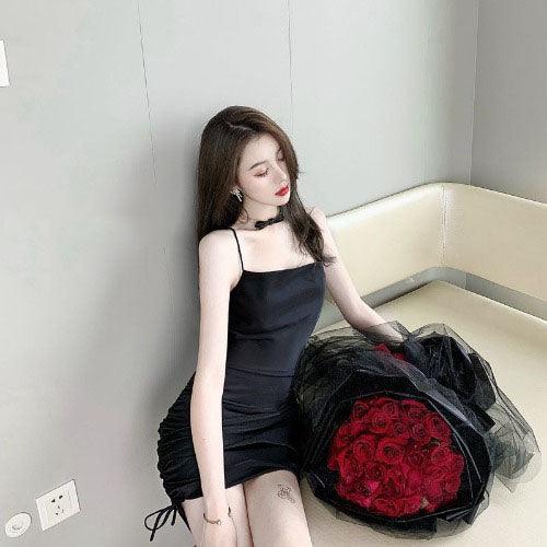 Fashion Retro Sleeveless Suspender Dress - Trendha