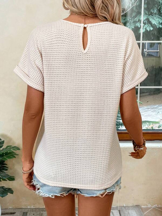 LANEY | T-shirt en dentelle uni pour femme avec des manches chauve-souris