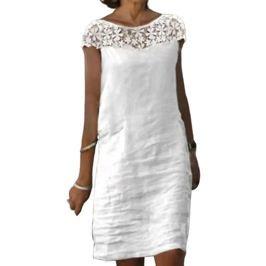 FashionSierra - 2025 Vintage Lace Patchwork Sexy Summer Boho Dress