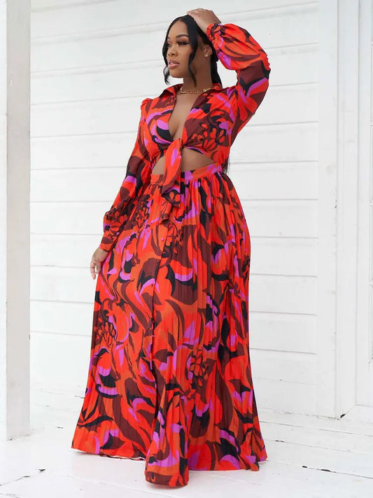 FashionSierra - 2025 Deep V Neck High Slit Party Beach Wear Boho Dress