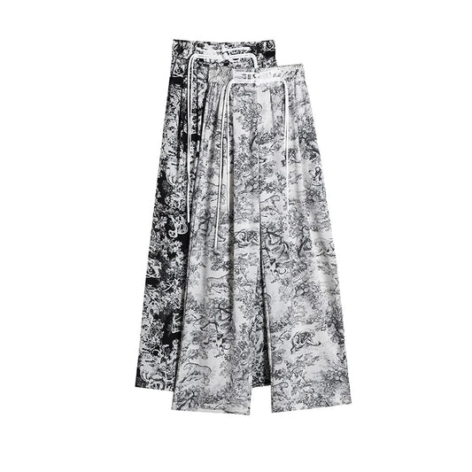 2025 High Waist Casual Summer Slacks Pants Women Ice Silk Ankle-Length Long Pants