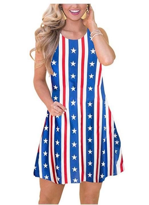 Printed loose casual dress - Trendha