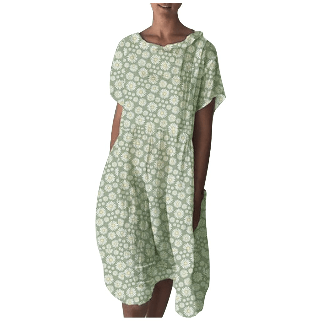 Summer hot sun flower print long dress - Trendha