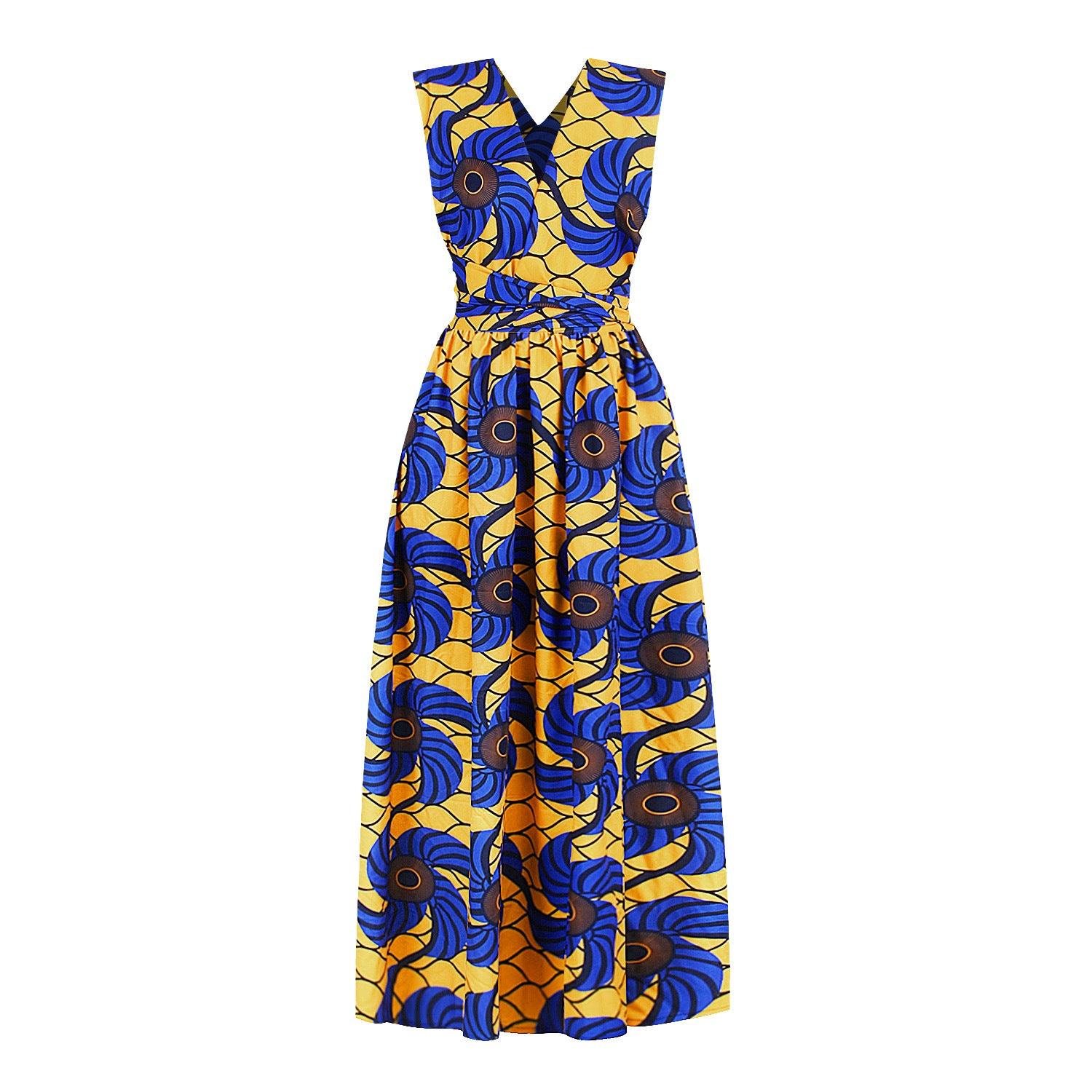 Pleated nightclub mid-skirt V-neck dress - Trendha