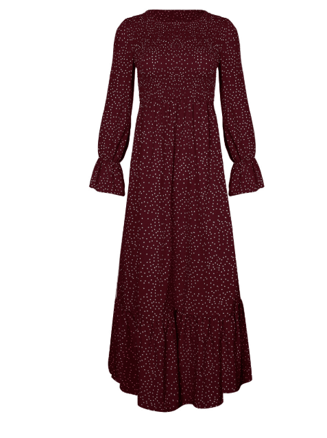 Polka dot long sleeve dress - Trendha