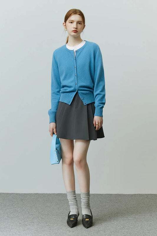 Casual Solid Knit Sweater Cardigan