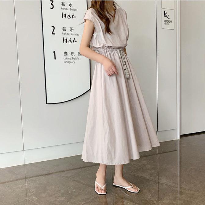 Women's waist size cotton dress - Trendha