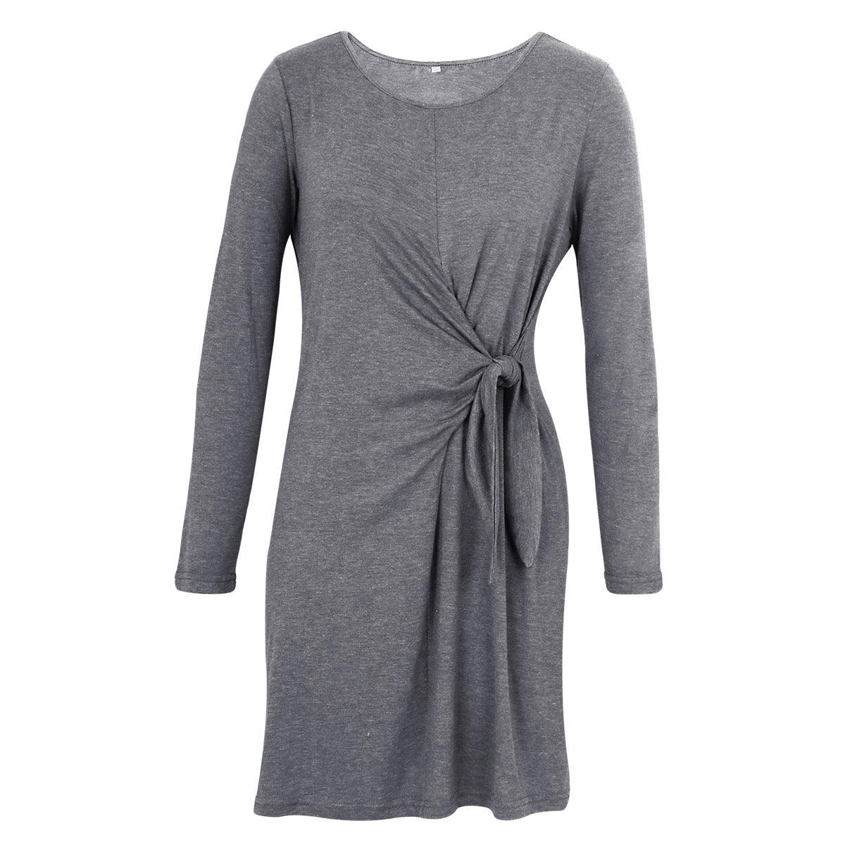 Autumn and winter dress with sleeves - Trendha