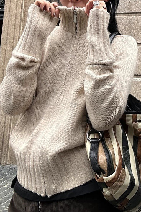 Thick Turtleneck Knit Sweater