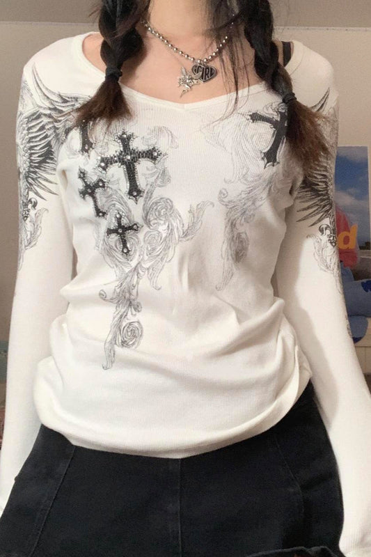 Slim Fit Printed Round Neck T-Shirt