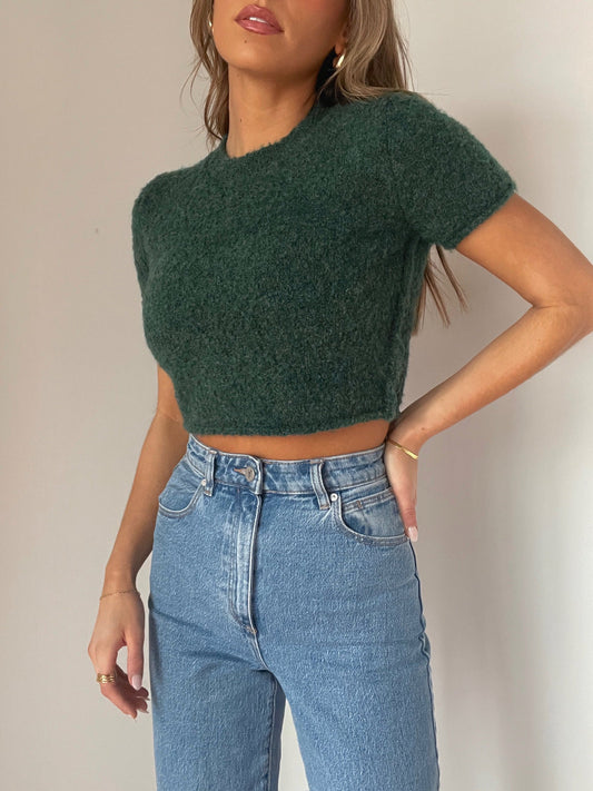 Jillian Cropped Sweater Top