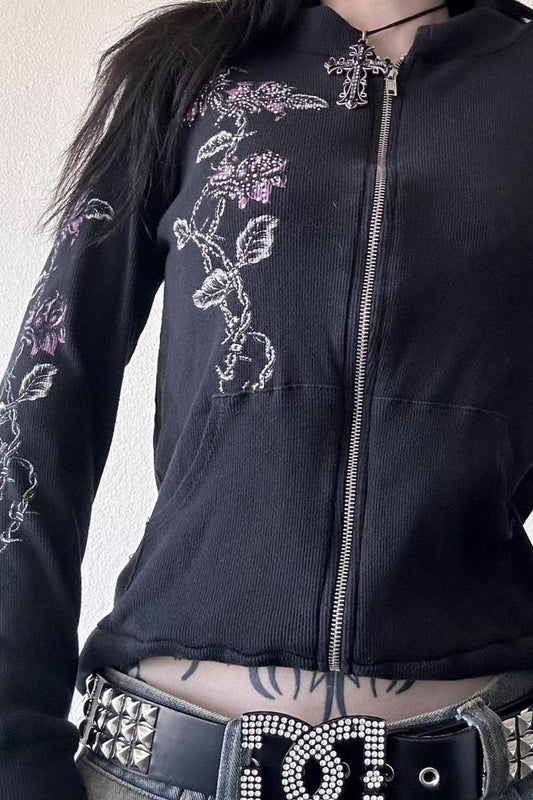 Street Style Wing Print Hoodie