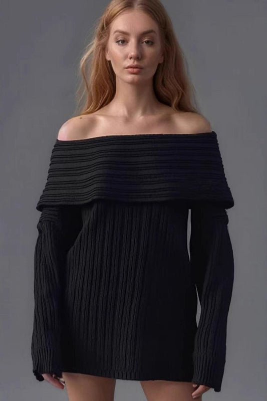 Sexy Off Shoulder Knit Sweater
