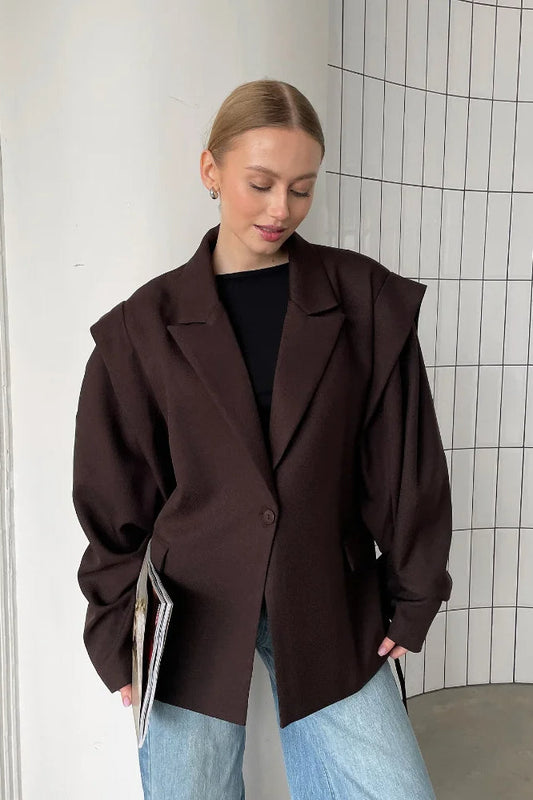 Long Sleeve Lace-up Office Blazer