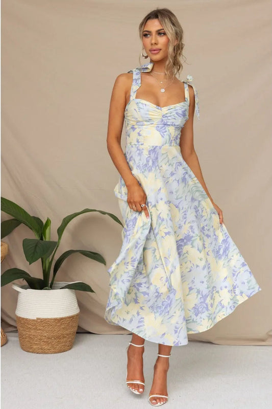 Boho Sleeveless Maxi Floral Dress