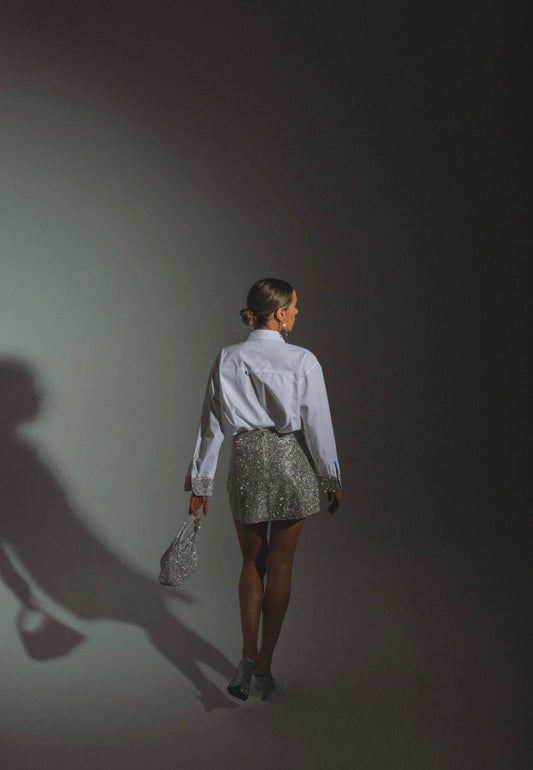 Robbie Button Down Sparkle Top