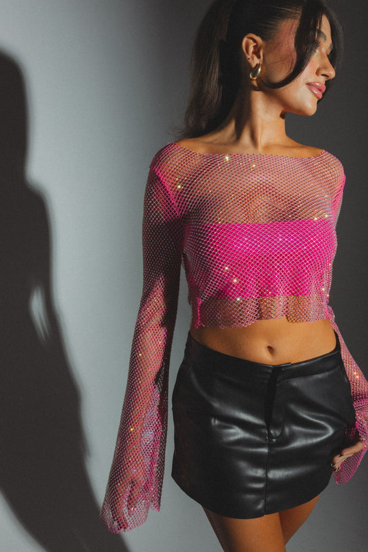 Ariana Jewel Mesh Top