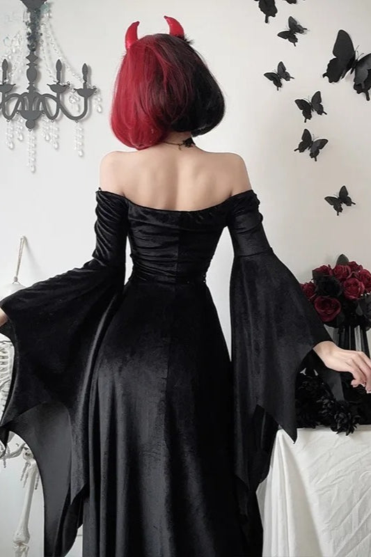 Gothic Vampire Bride Halloween Cosplay Dress