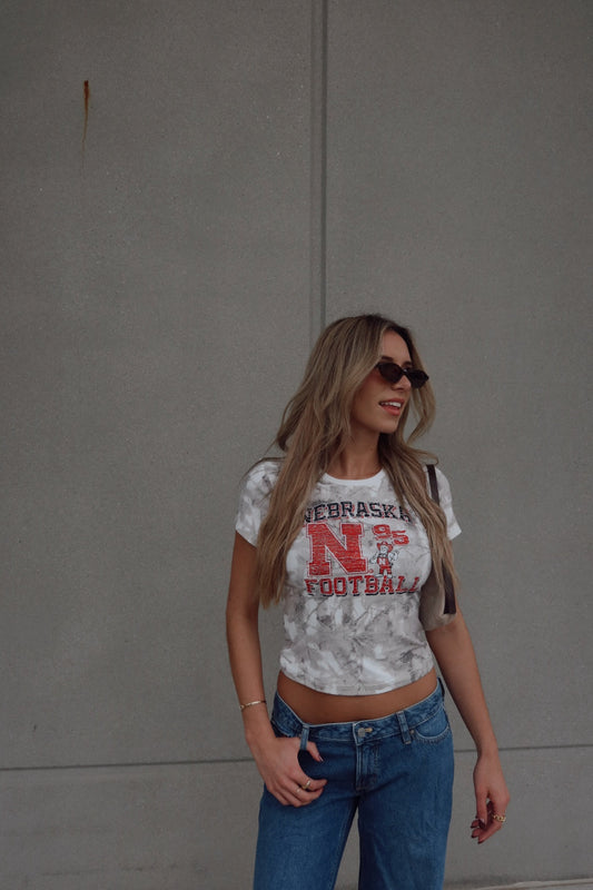 Nebraska Football Camo Baby Tee