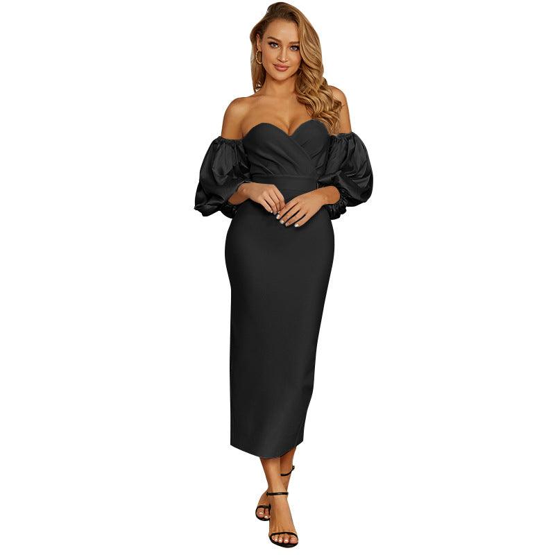 European And American Women's Dress Pile Sleeve Dress - Trendha