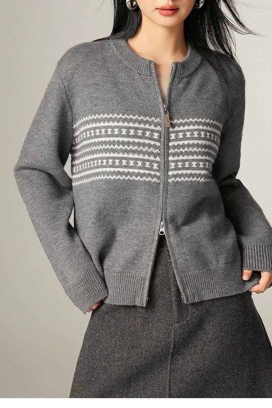 Vintage Jacquard Knit Sweater