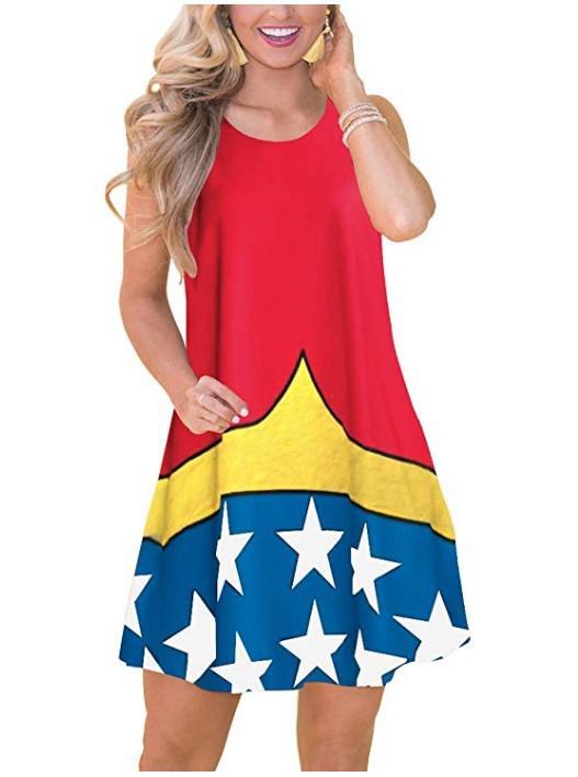 Printed loose casual dress - Trendha