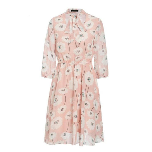 Bow print tie A-line skirt - Trendha