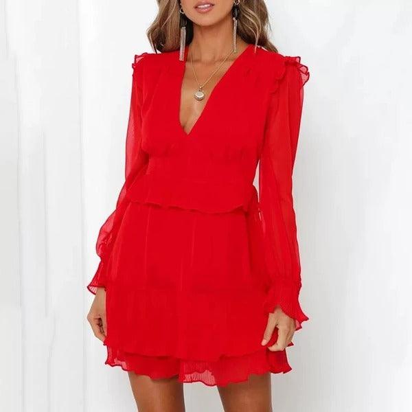 Flared sleeve dress - Trendha