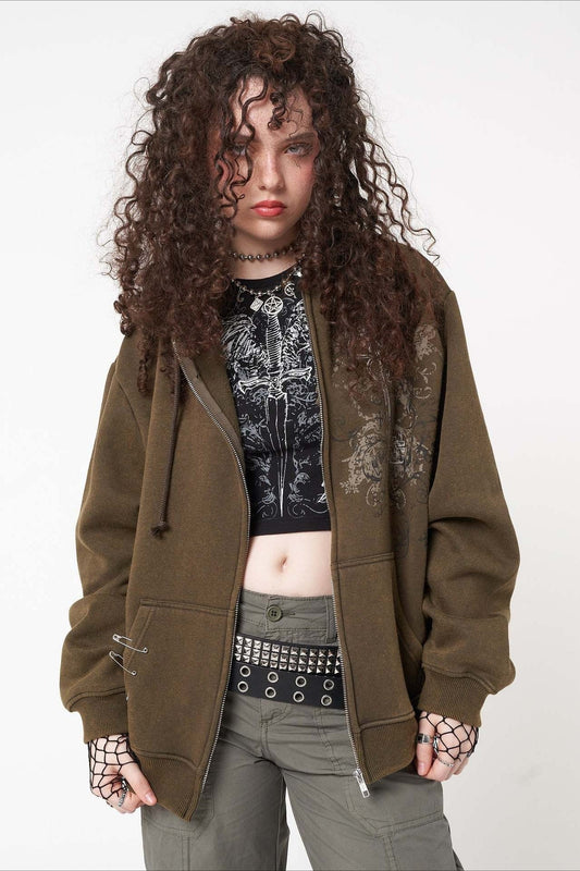 Graphic Fleece Pullover Hoodie