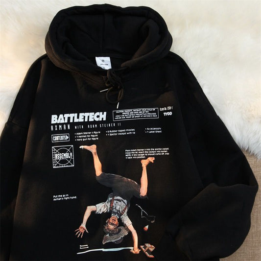 Vintage Niche Couple Wild Loose Coat Hoodie