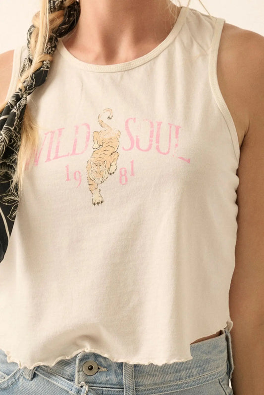 Wild Soul Lettuce-Edge Graphic Tank Top