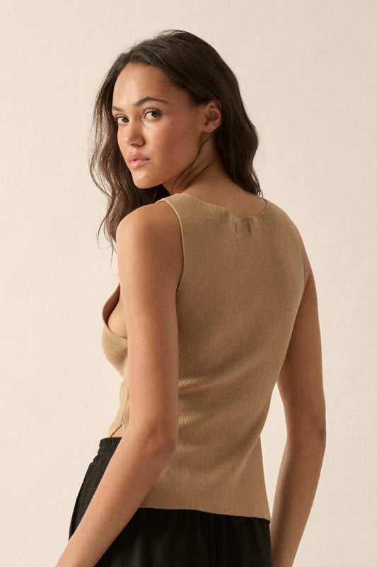 Shaper Fit Rib-Knit Boatneck Sleeveless Shift Top