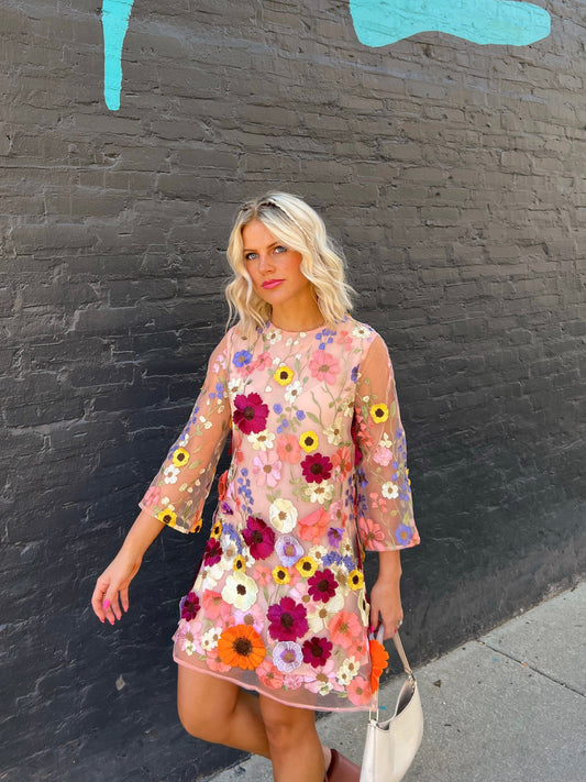 Rose Garden Embellished Dress