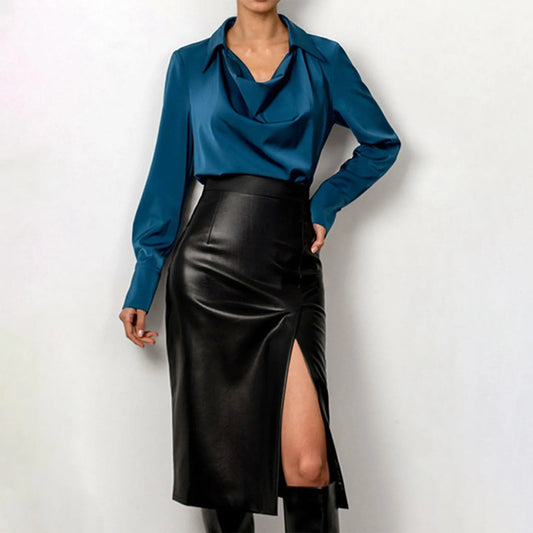 2025 Women Streetwear High Waist Fashion With Pockets Blue Short Jeans Skirt